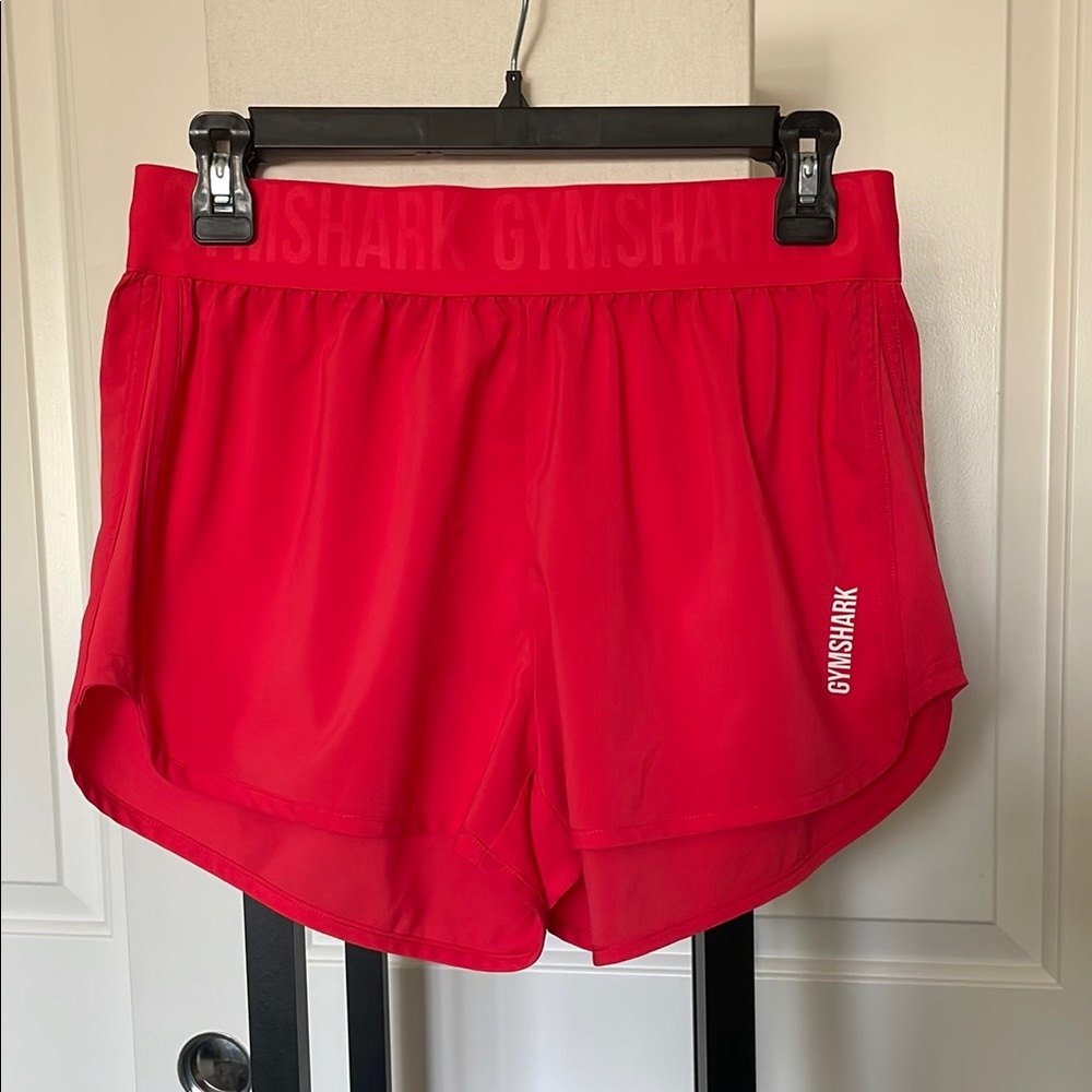 Gymshark Red/Coral Athletic Shorts Lightweight Elastic Waist